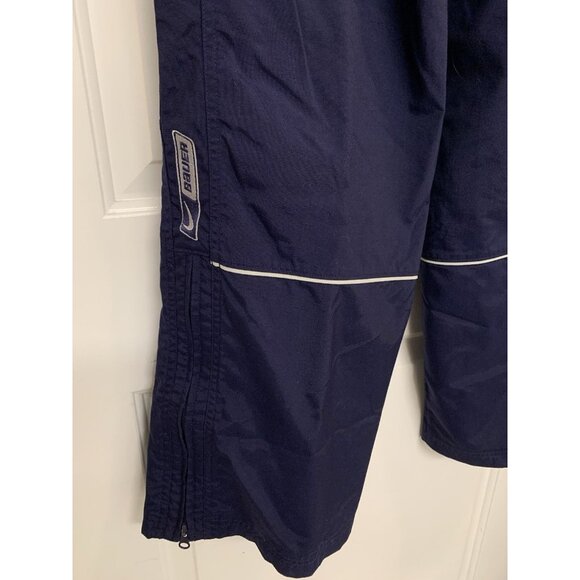 Nike Bauer Blue Hockey Warm Up Track Pants Pockets Lined Zipper Men’s Medium - Picture 4 of 8